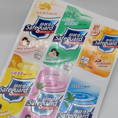 Embossing Household Essentials Labels BOPP Film Cleaning Products Labels