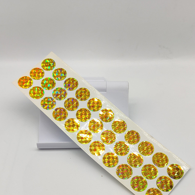 Small Hologram Anti Counterfeit Labels Matte CMYK Security Seal Stickers