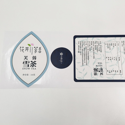 BOPP Waterproof Cosmetic Labels Varnishing CMYK Glossy Vinyl Sticker Paper