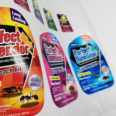 Glossy Chemical Products Labels CMYK Waterproof Matte Lamination Sticker