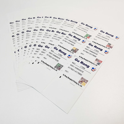 Glossy Variable Data Label Printing BOPP Waterproof Qr Code Stickers