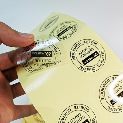 Clear Vinyl BOPP Adhesive Label Stickers Flexo PET Film Self Adhesive Synthetic Paper