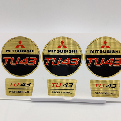 CMYK Printing Adhesive Label Stickers Brushed Metal Vinyl Round Label Stickers
