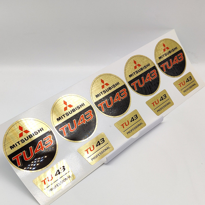 CMYK Printing Adhesive Label Stickers Brushed Metal Vinyl Round Label Stickers