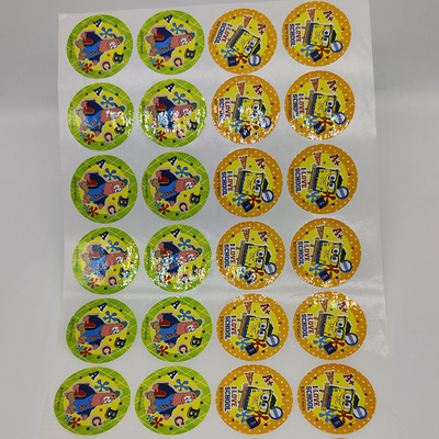 Oval Adhesive Label Stickers Rolls Sheets Synthetic CMYK Pp Sticker Paper