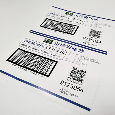 BOPP Clear Printable Vinyl Sticker Paper Glossy Retail Tamper Proof Security Labels