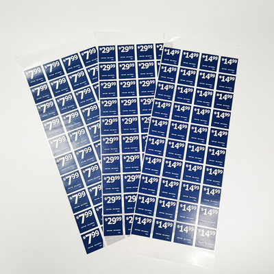 Rectangular Oval Custom Retail Labels Self Adhesive Rotary Vinyl Printing Paper