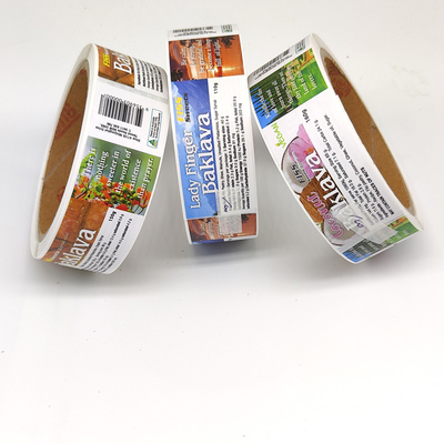 Pantone Food Labeling Stickers CMYK Digital BOPP Film Printed Waterproof Labels