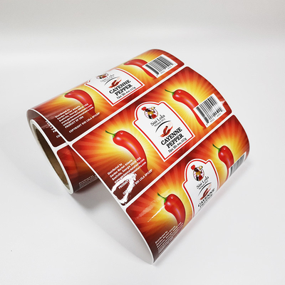 CDR Custom Waterproof Stickers Removable CMYK Label In Food Packaging