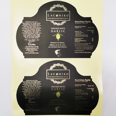 Oil Proof BOPP Food Adhesive Labels Flexo Printing Food Packaging Labels