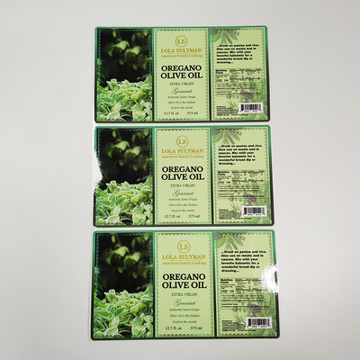 BOPP Food Adhesive Labels Glossy Laminate CMYK Printing Box Seal Sticker