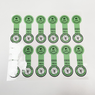 Green Lollipop Food Adhesive Labels Die Cut Stickers For Sealing Boxes Pantone PMS
