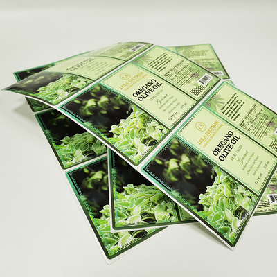 BOPP Food Adhesive Labels Glossy Laminate CMYK Printing Box Seal Sticker