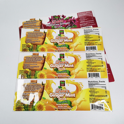 Pantone Food Package Sticker BOPP Film PMS Printing Adhesive Labels