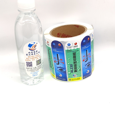 Rectangular Beverage Bottle Labels Clear BOPP CMYK Drink Bottle Label