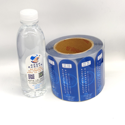 Rectangular Beverage Bottle Labels Clear BOPP CMYK Drink Bottle Label