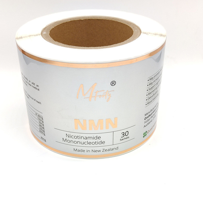 Glassine Cosmetic Product Labels CMYK Printable Shiny Sticker Paper