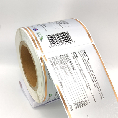 Glassine Cosmetic Product Labels CMYK Printable Shiny Sticker Paper