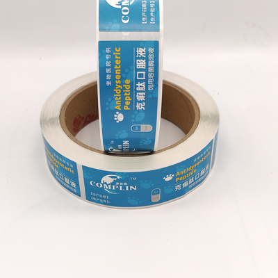 Rectangular Pharmaceutical Label Printing 10ml Vial CMYK Offset Medicine Bottle Labels