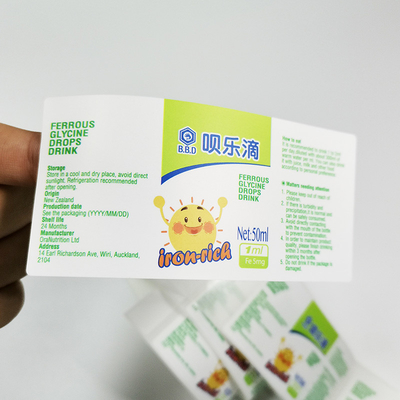 Kiss Cut Pharma Hologram Labels Adhesive 30ml Custom Vial Labels