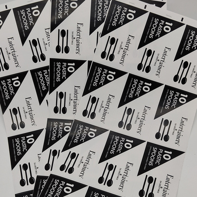 Weatherproof Printable Household Labels CMYK BOPP Removable Adhesive Labels Sheets
