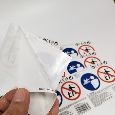 CMYK Printing Warning Label Stickers 60 X 40mm Construction Safety Vinyl