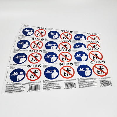 CMYK Printing Warning Label Stickers 60 X 40mm Construction Safety Vinyl