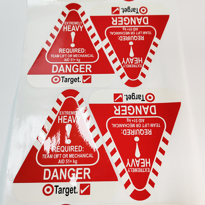 Rectangular Caution Warning Label 50 X 50mm Warehouse Permanent Adhesive Label