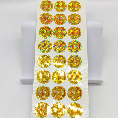 Small Hologram Anti Counterfeit Labels Matte CMYK Security Seal Stickers