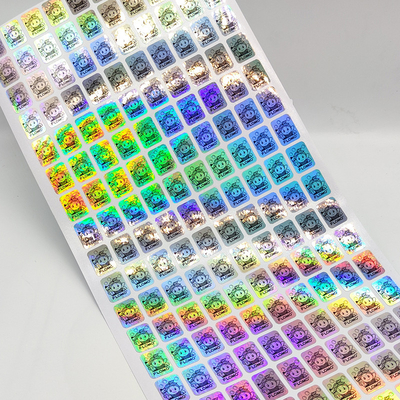 Security Anti Counterfeit Labels 3D QR Holographic Seal Stickers