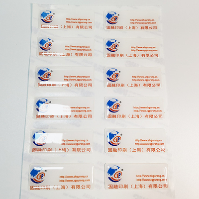 Regular Shape 3M Glue Custom Epoxy Stickers For Promotion Advertising
